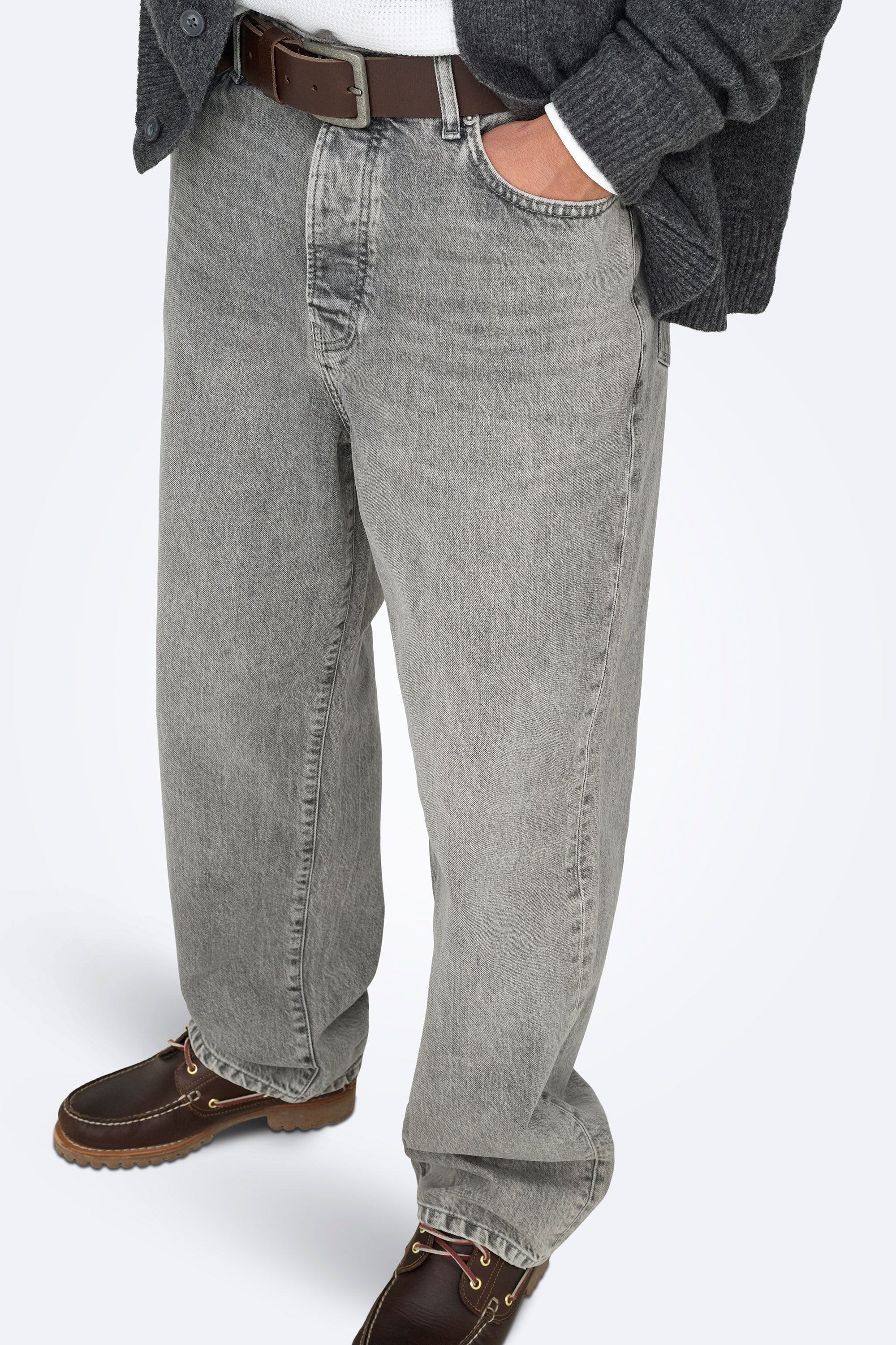 ONSFADE loose fit jeans L32 - Medium Grey Denim