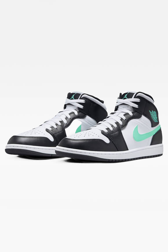 Air Jordan 1 Sneaker - White + Green Glow + Black