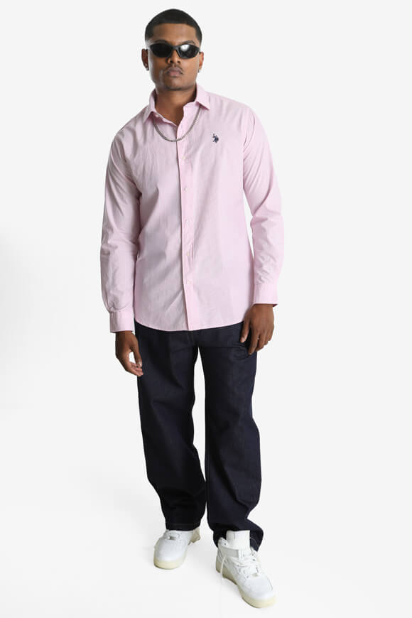 Zed Hemd - Light Pink + White