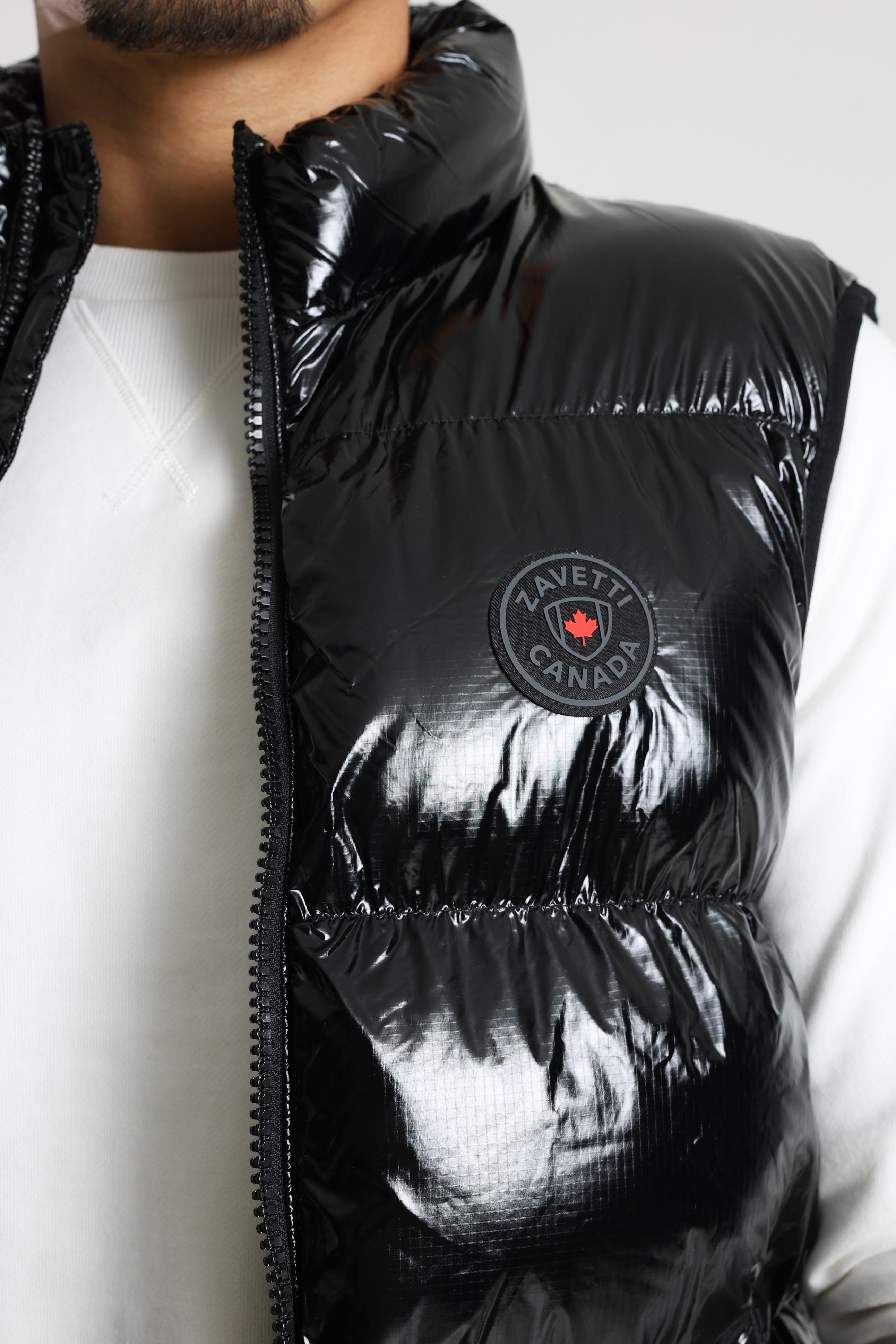 Gilet imbottito effetto lucido Palzino - Black
