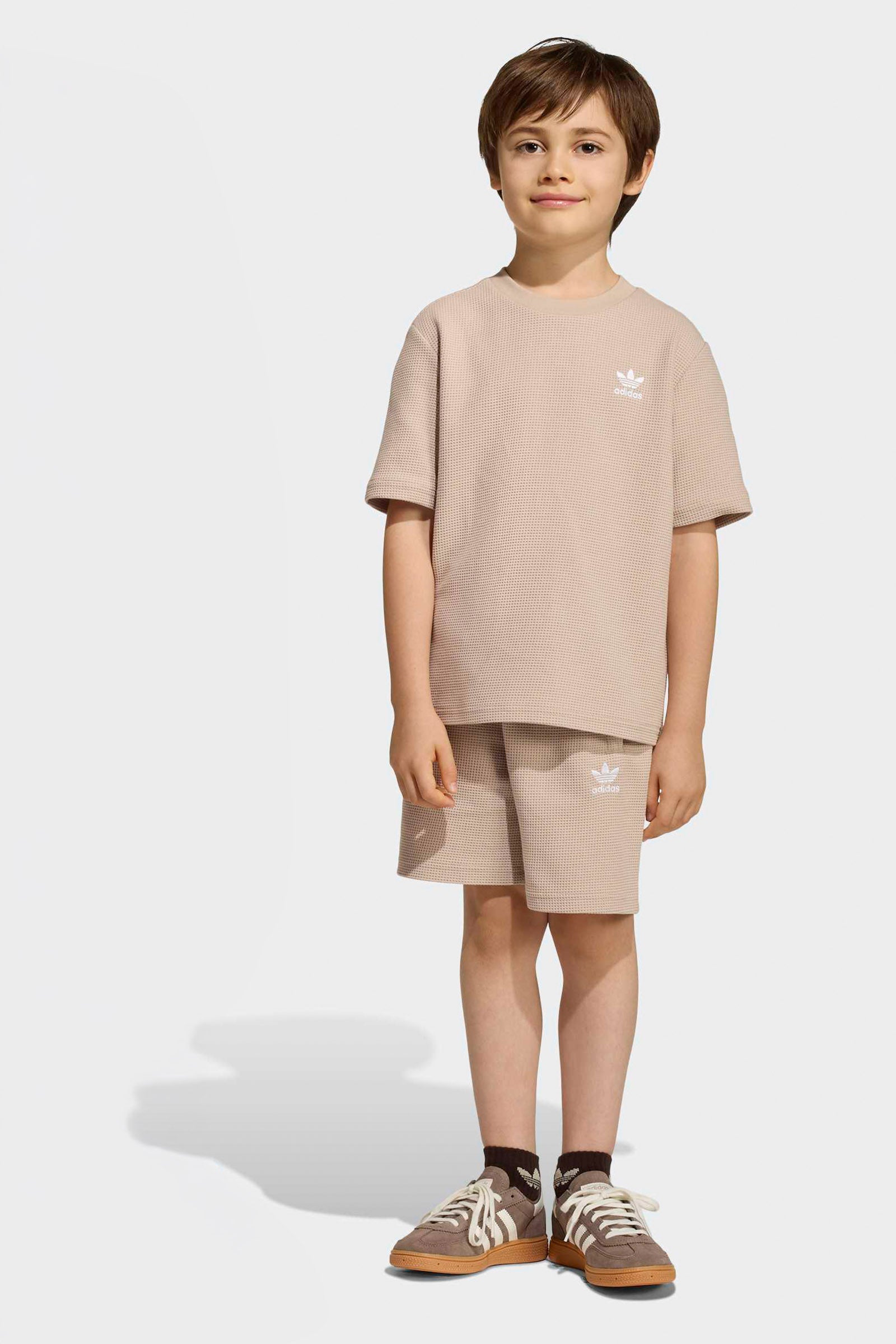 Kids-Set mit Waffelstruktur - Stone Khaki