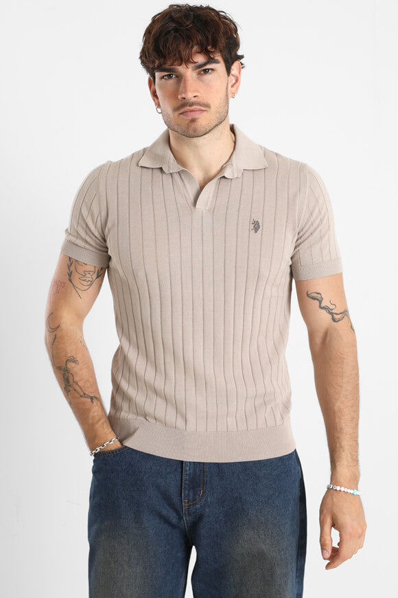 Gery polo en tricot - Taupe