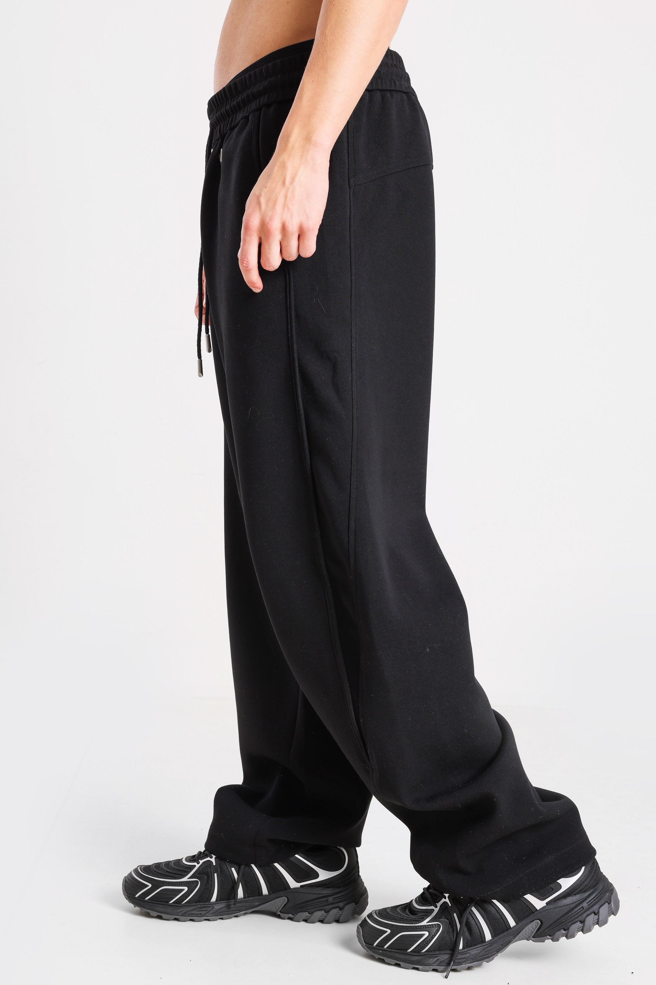 Barrel Fit Sweathose - Black