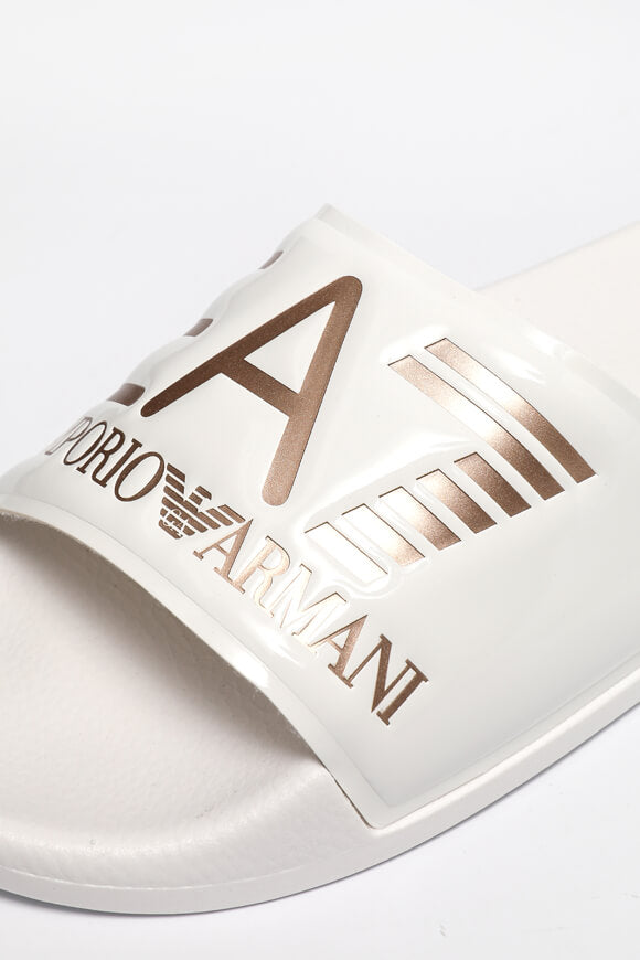 Mules - White + Gold