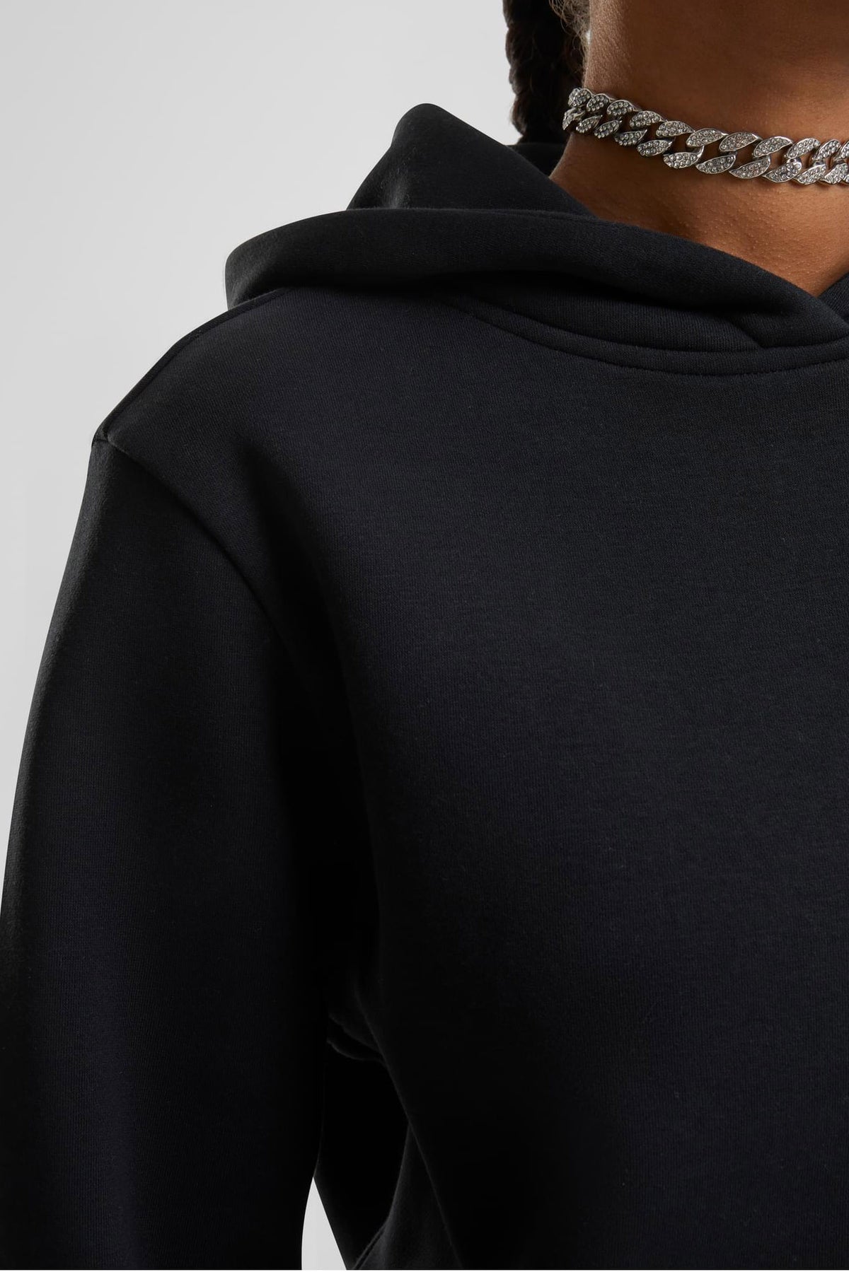 Fluffy hooded sweatshirt - Black
