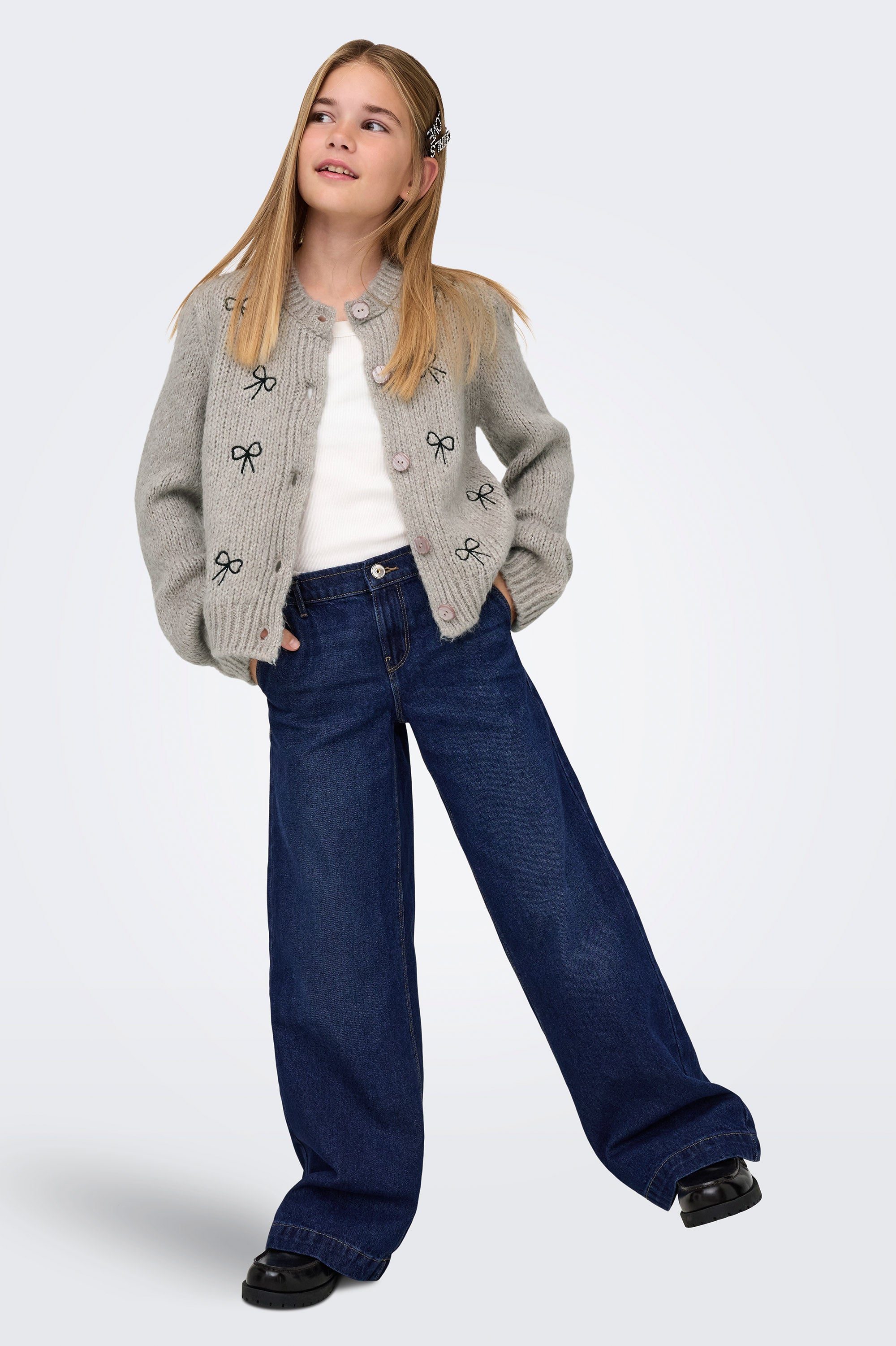 KOGCOMET Wide Leg Jeans - Dark Blue Denim