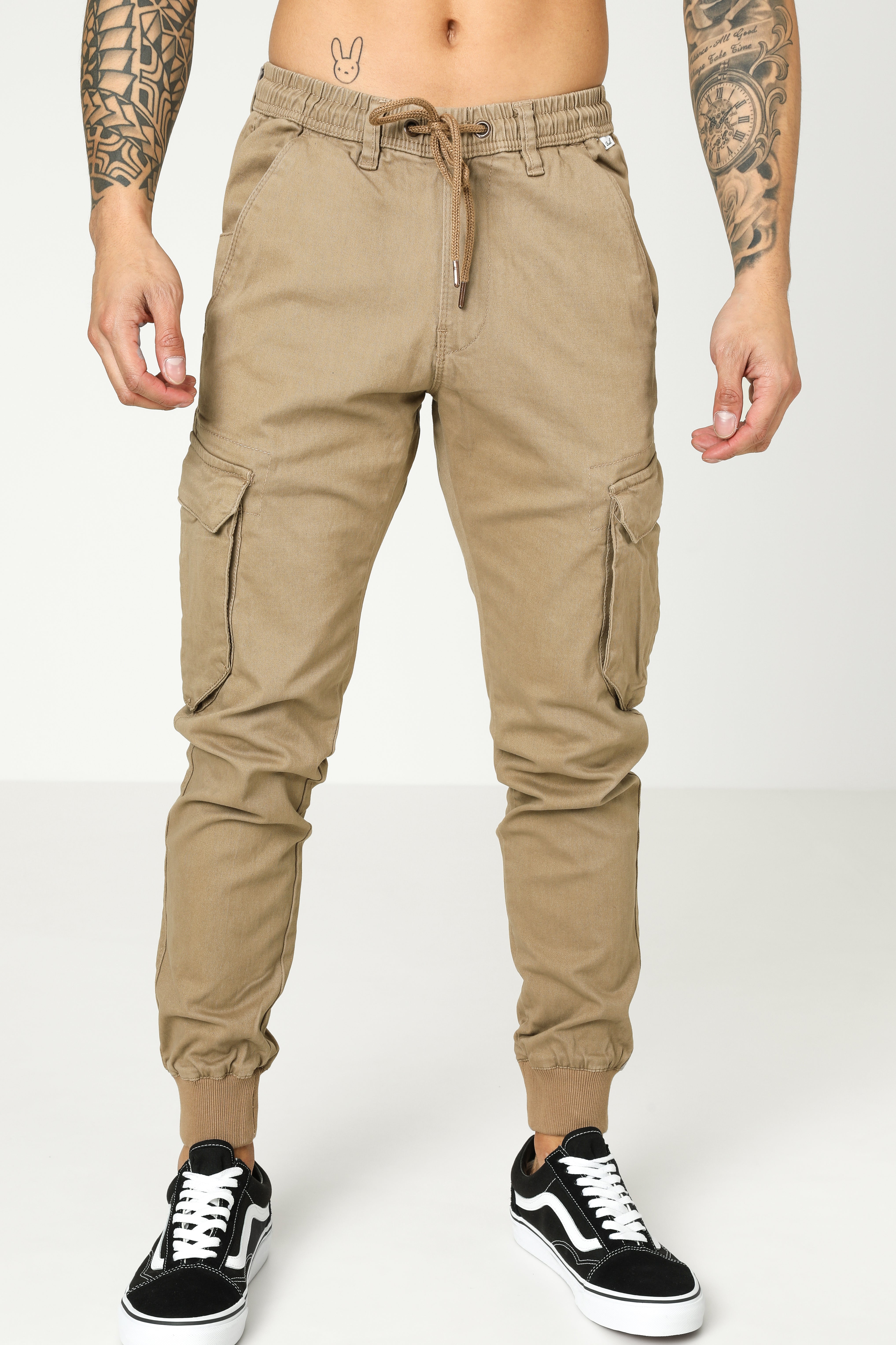 Reflex Rib Cargo Jogger Pant - Dunkel Sand