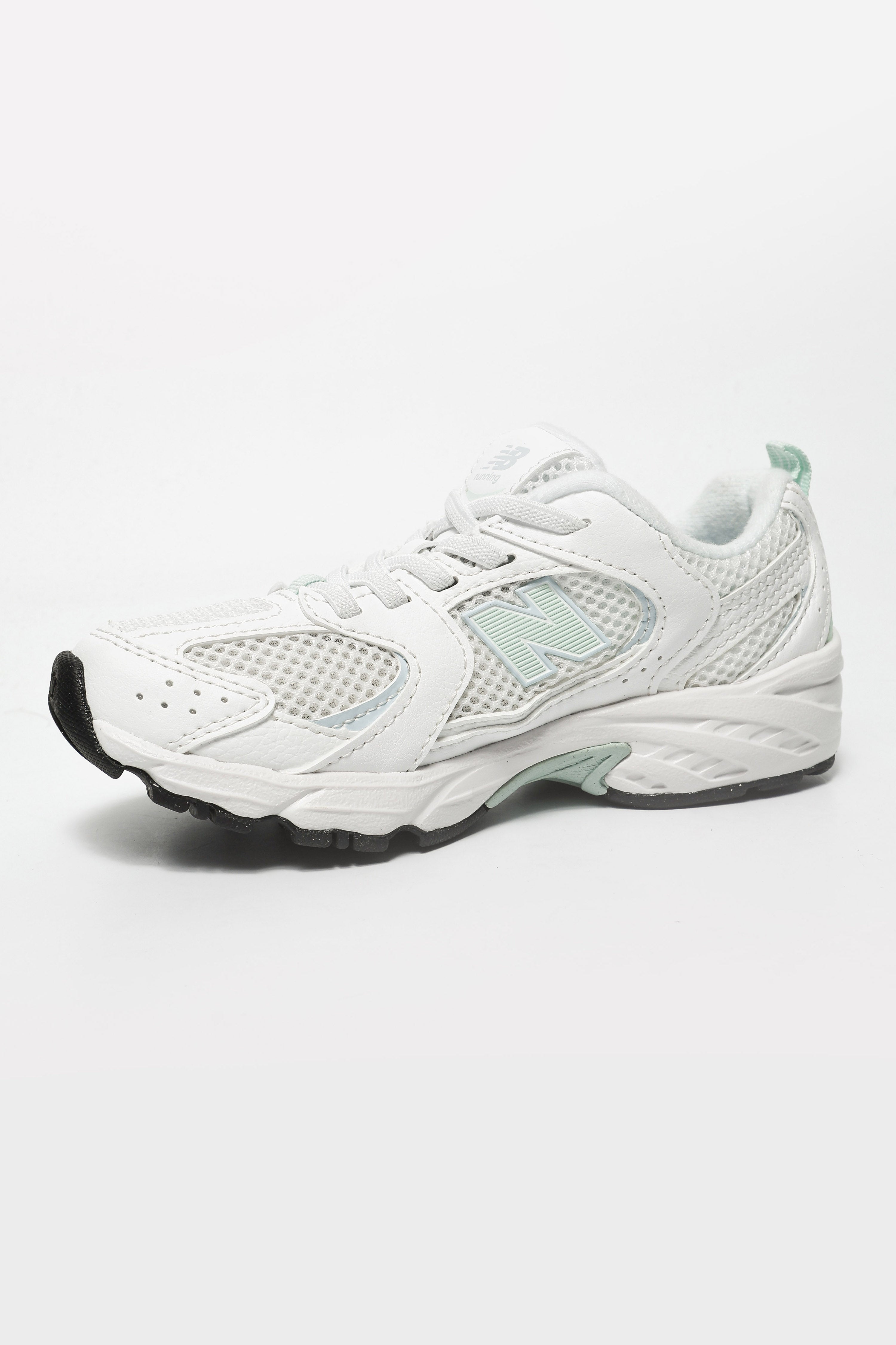 P 530 Bungee Lace junior sneakers - White + Light Green