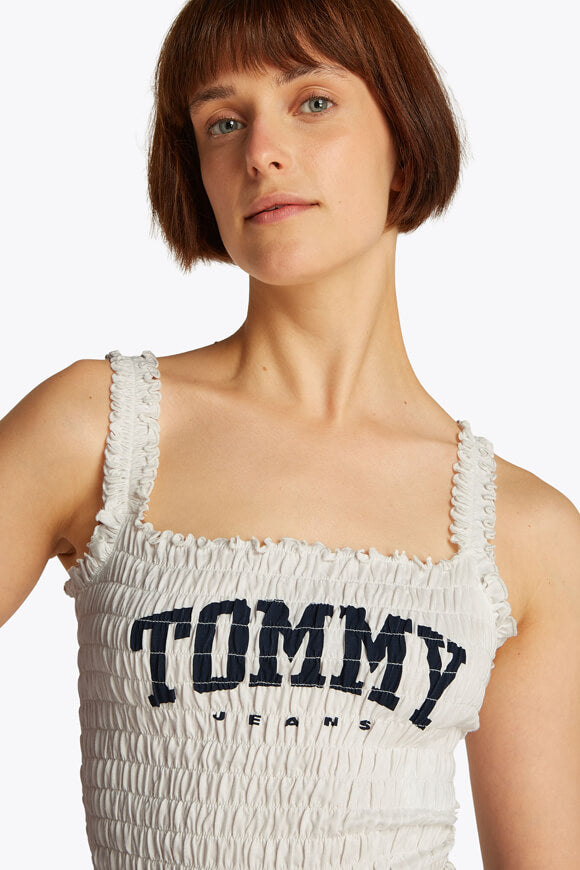 Top court en tissu smocké - Offwhite