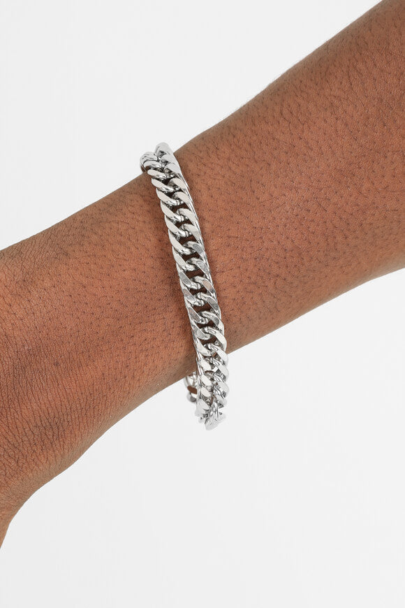 Panzerkette-Armband - Silber