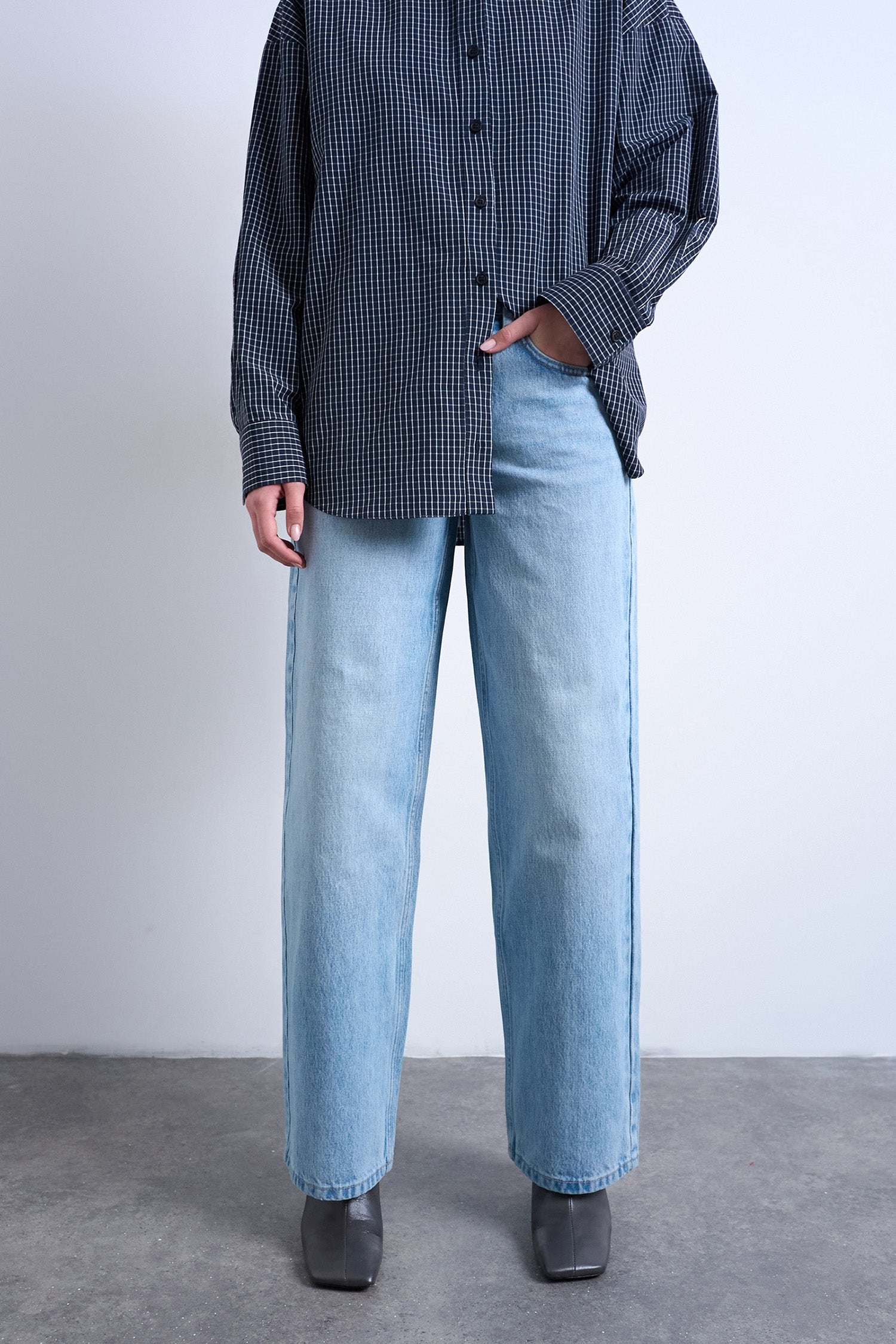 TSCINCH Wide Leg Jeans L30 - Bleached Sand