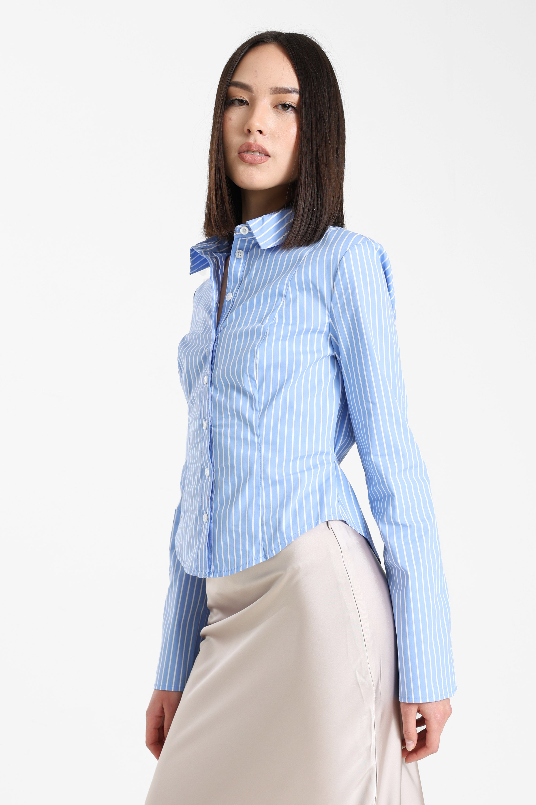 Shirt - Bleu Clair + Blanc