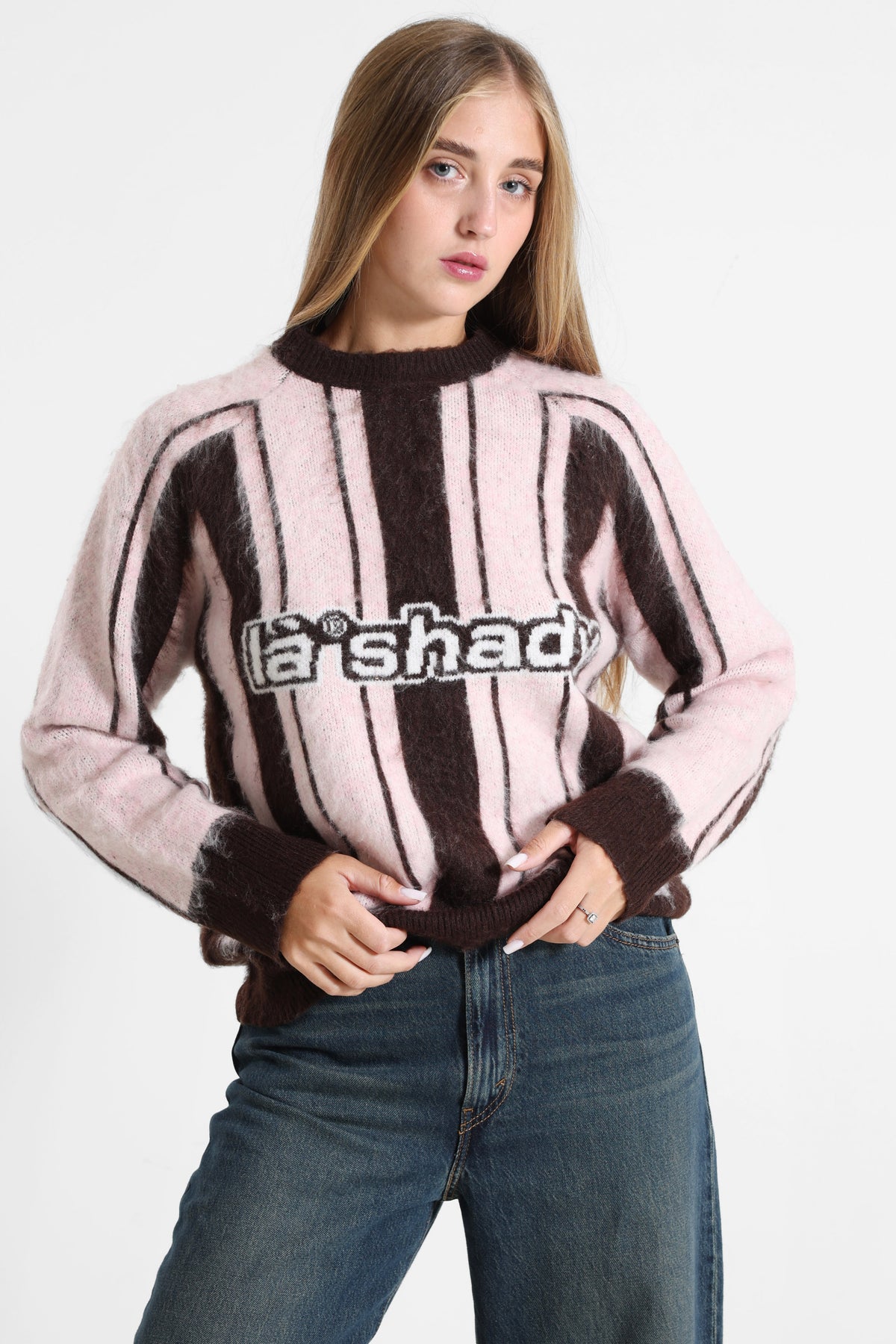 Pull ample en tricot poilu