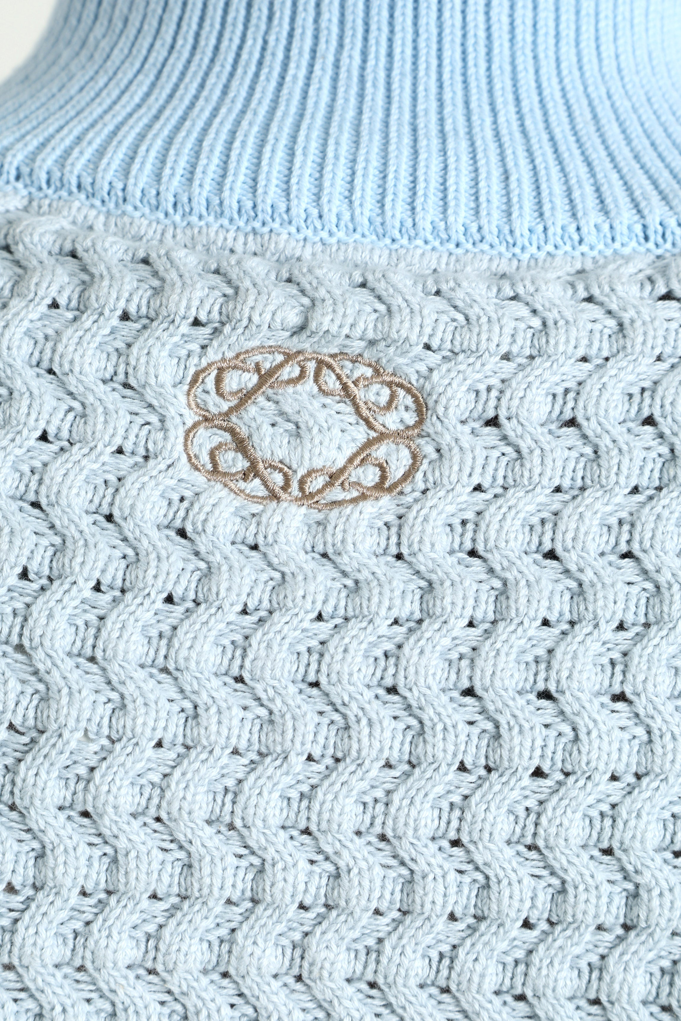 Jaquette en tricot - Light Blue + Offwhite