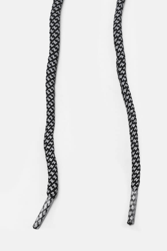 Reflective shoelaces 160 cm - black + gray