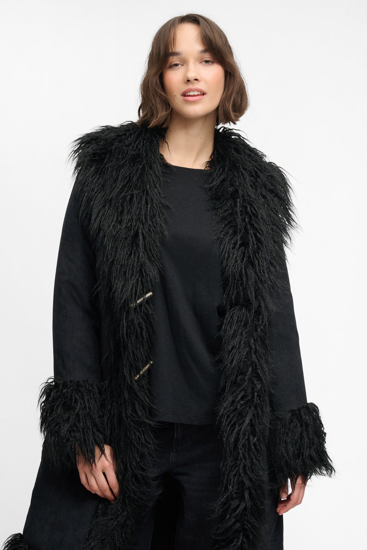 Cappotto in velluto a coste - Black
