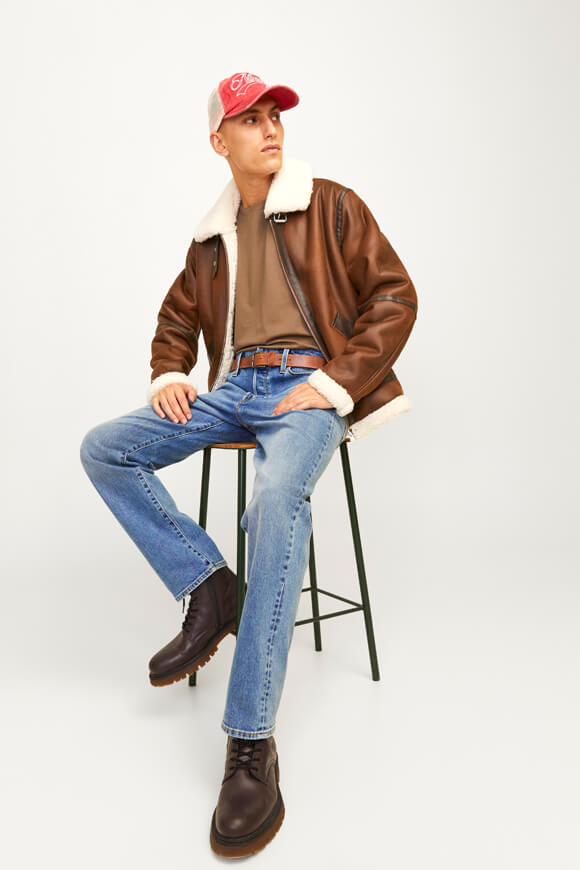 Chris Relaxed Fit Jeans L32 - Bleu clair délavé