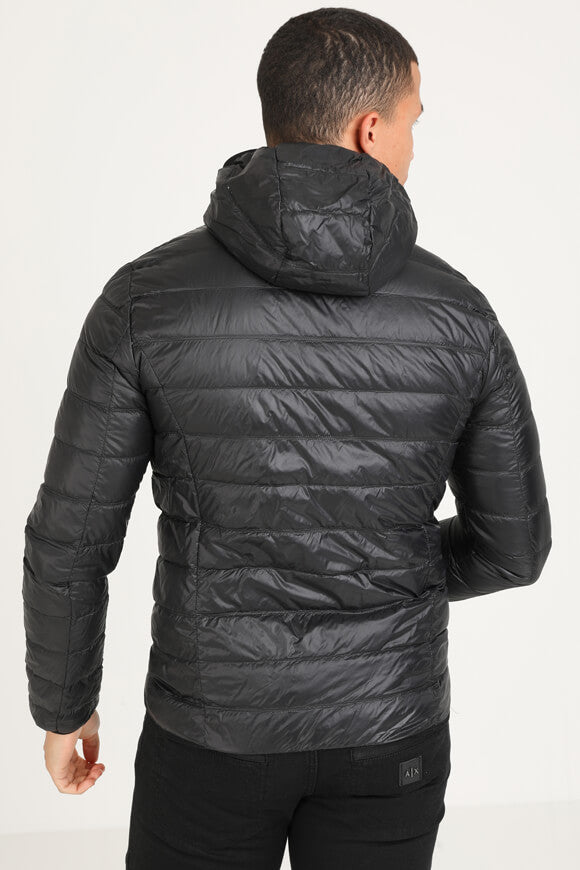 Leichte Puffer Daunenjacke - Black + Gold