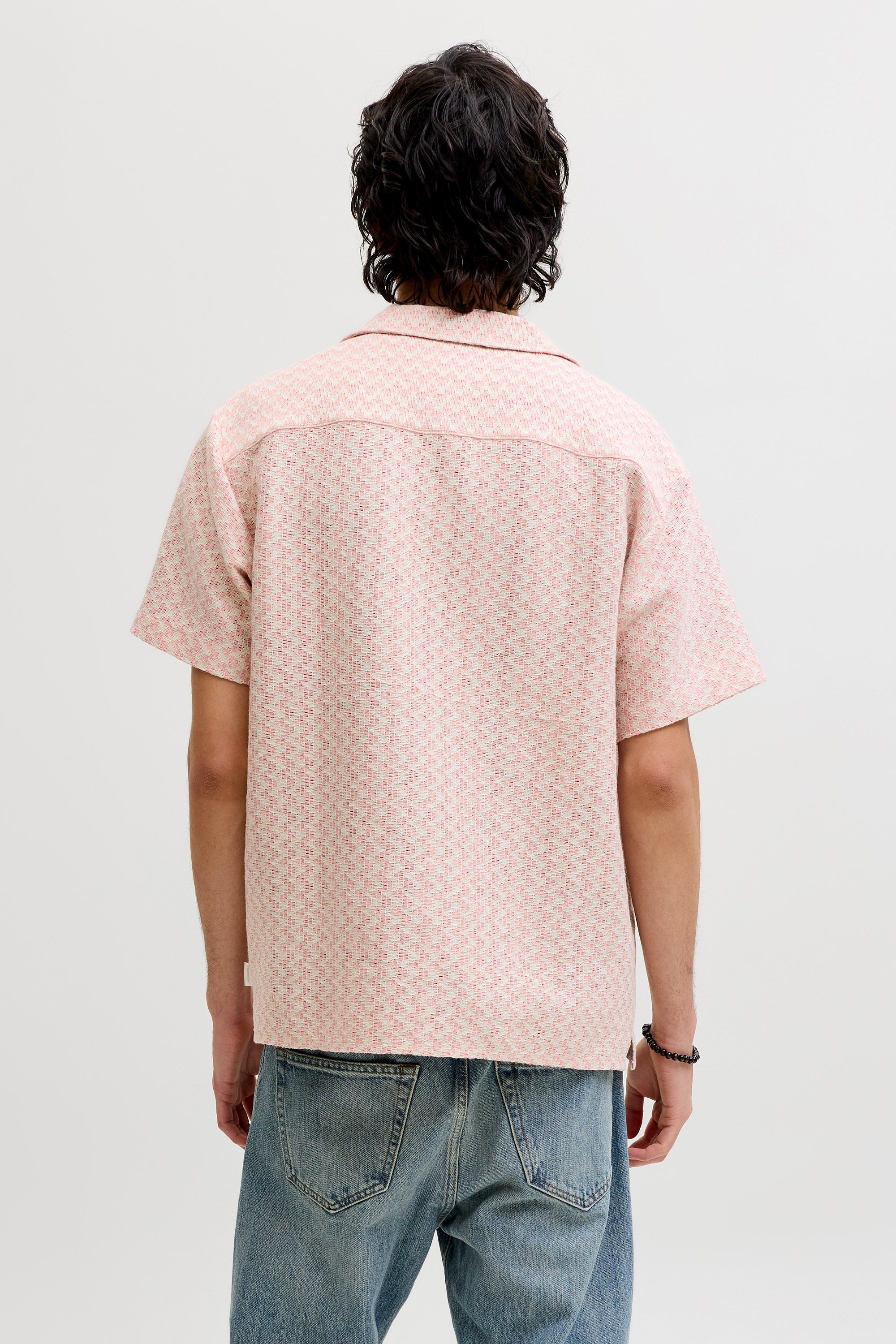 JORMONTAUK shirt in structured fabric - Peach Melba
