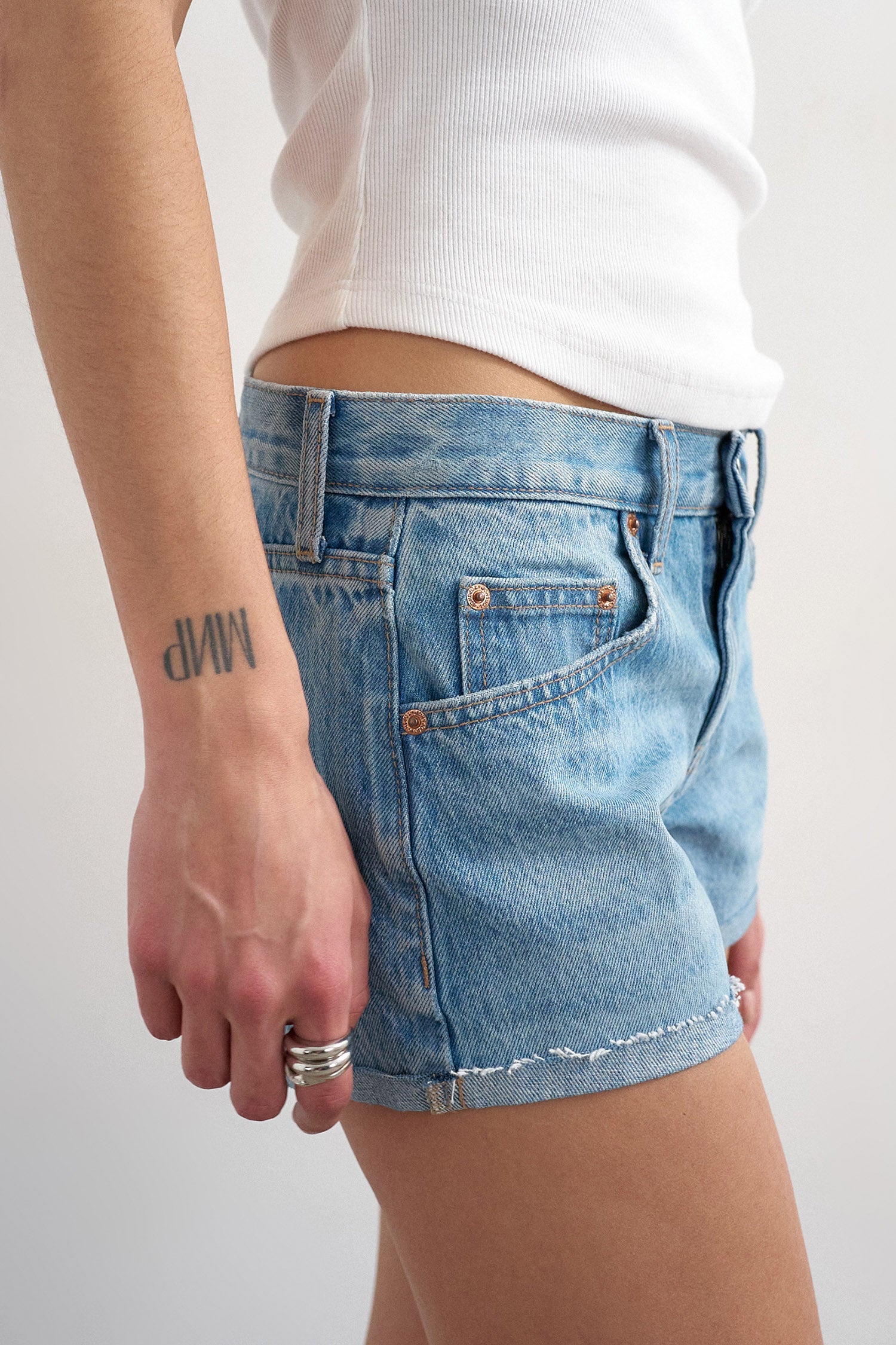 TSJESSI Jeansshorts - Medium Blue Denim