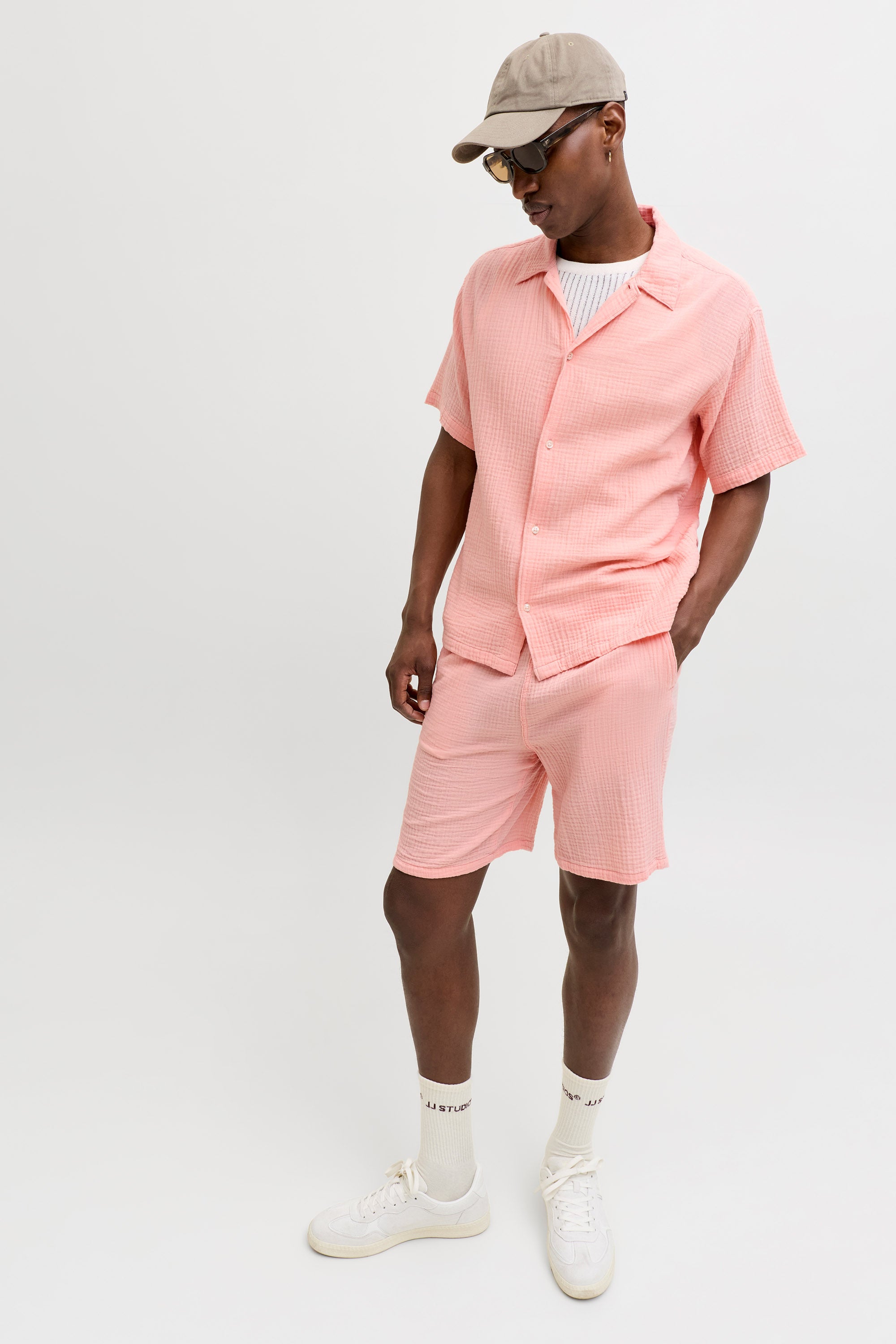 JPSTJAIDEN Musselin-Shorts - Peach Melba