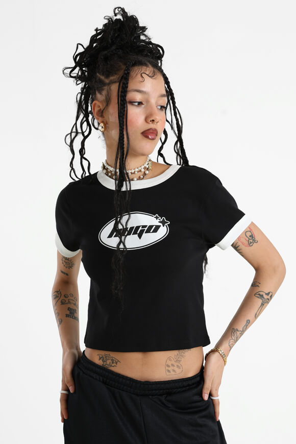 Dalia Crop T-Shirt - Black