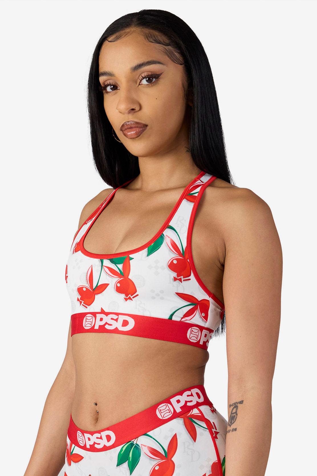 Sport-Bralette - White + Red