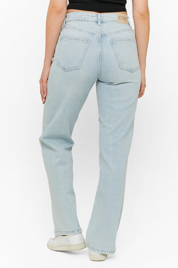 Straight Leg Jeans - Light Blue Denim