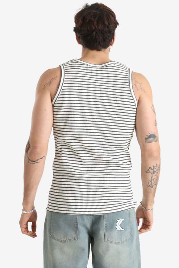 Geripptes Tanktop - Offwhite + Schwarz