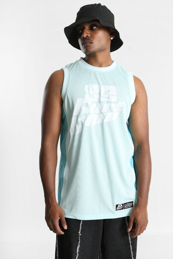 Loose mesh tank top - Turquoise