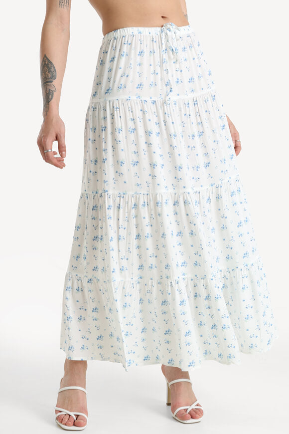 Maxi jupe - Blanc + Bleu