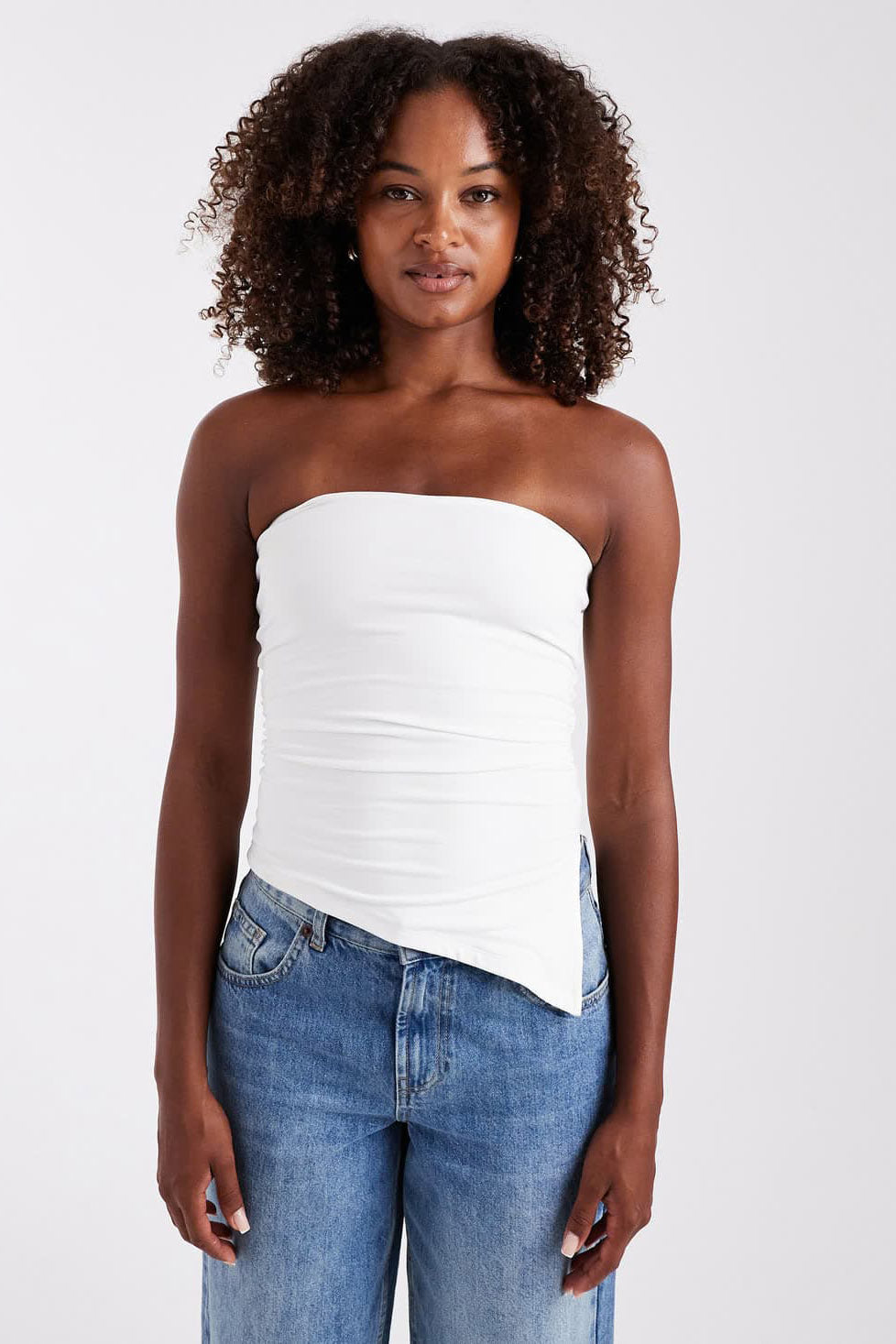 TSMADISON Asymmetrisches Bandeau-Top - Ivory Cream