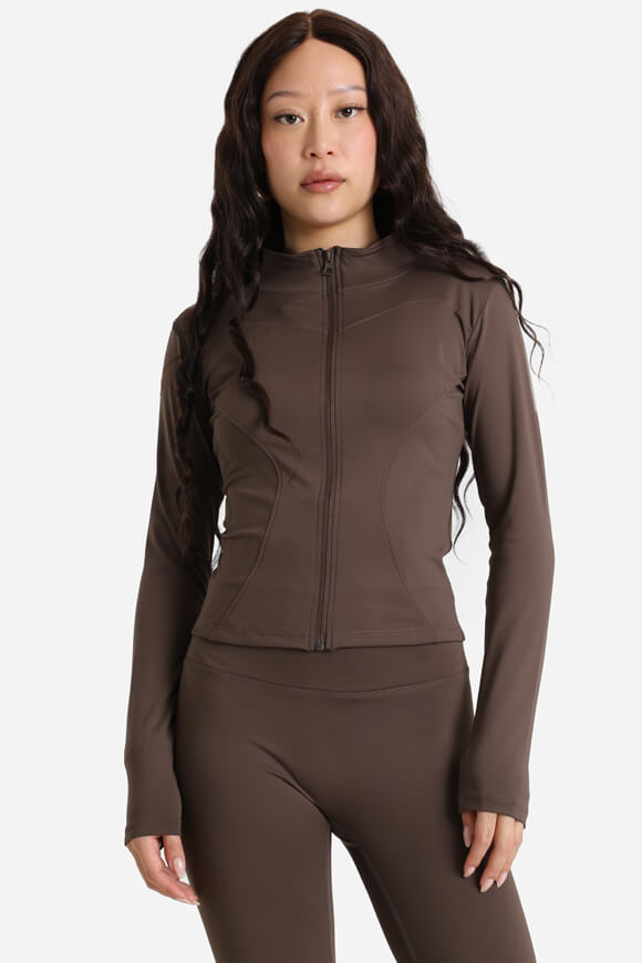 Giacca della tuta da ginnastica - Cioccolato