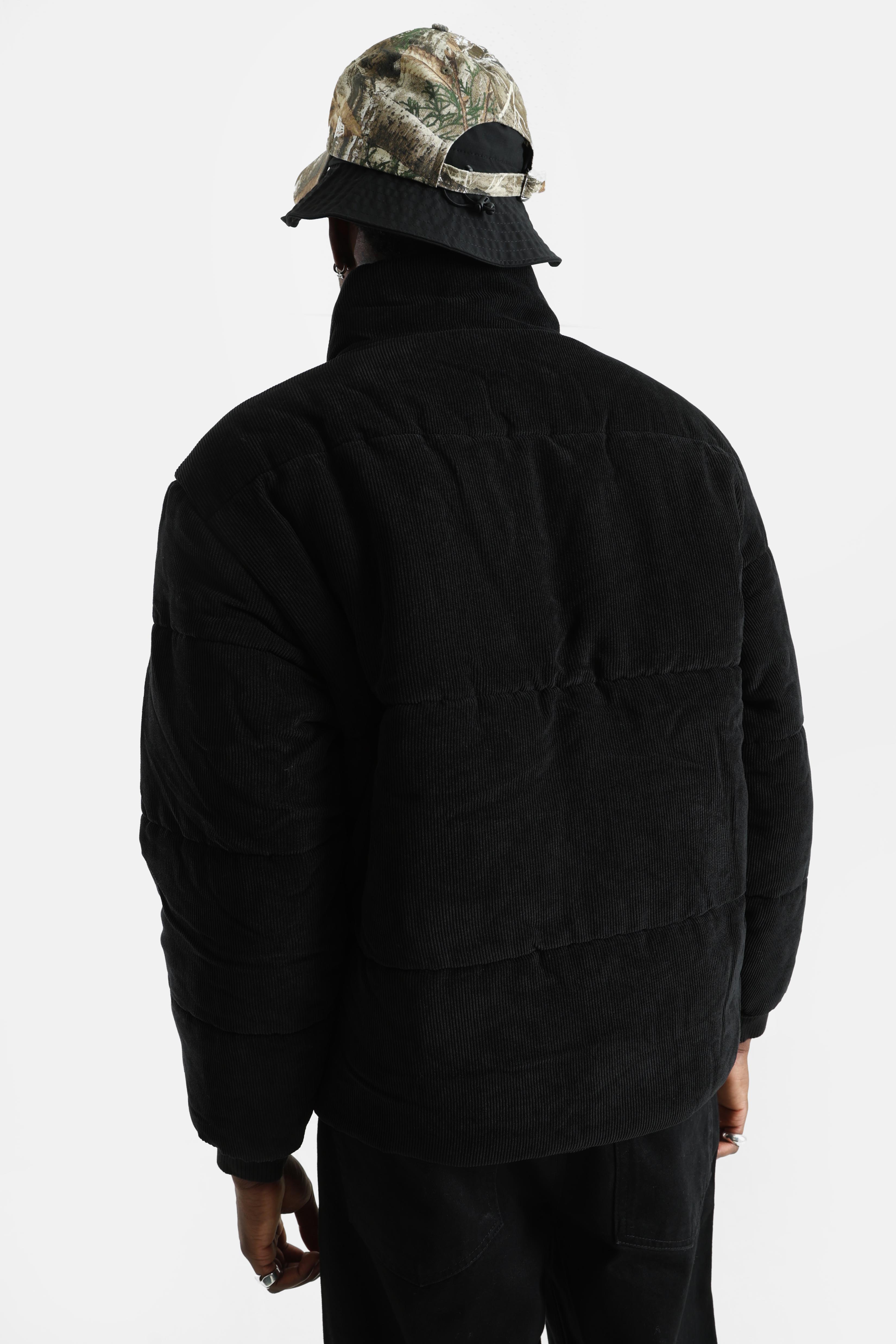 Solin Puffer Cordjacke - Black