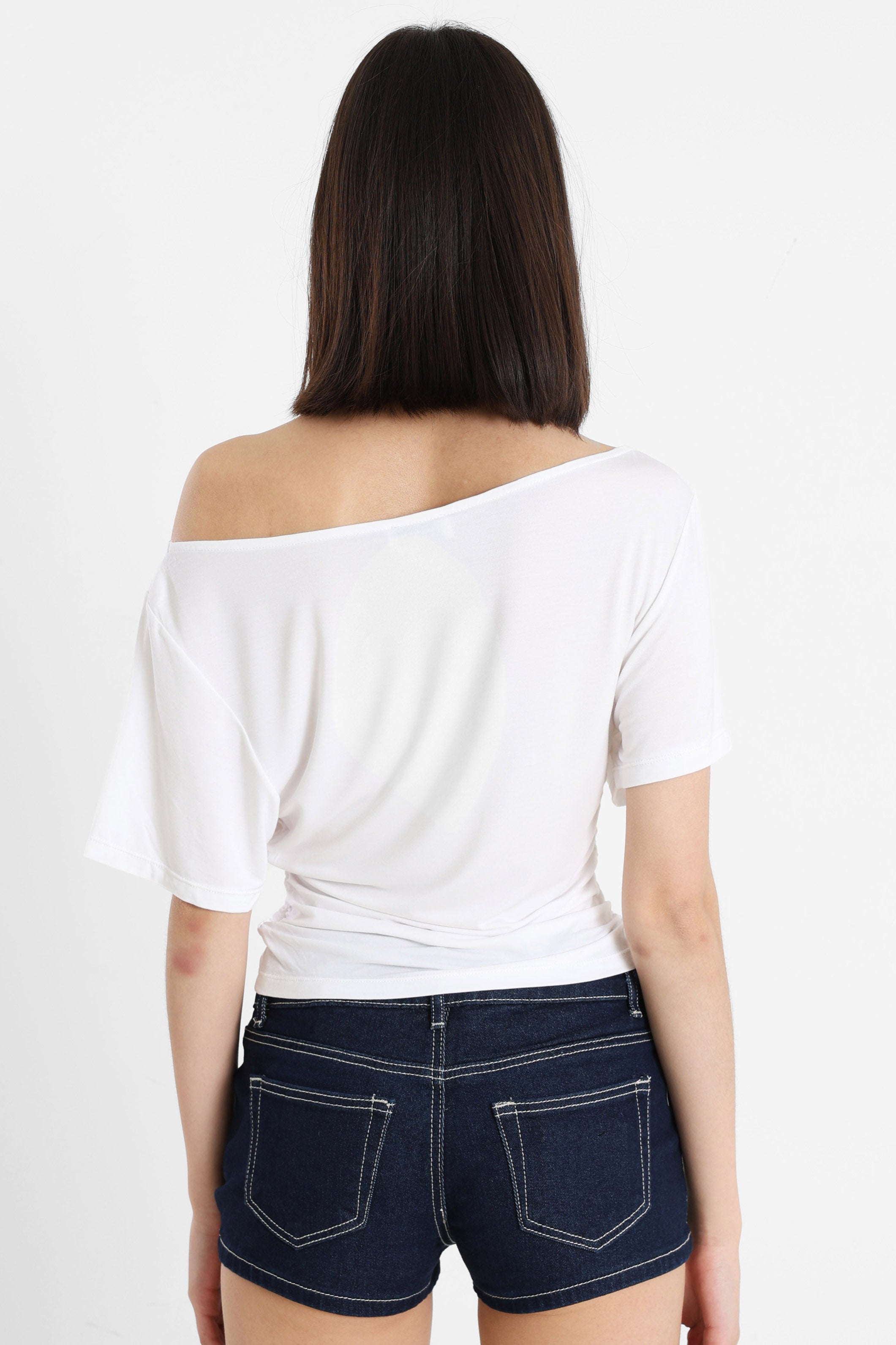 T-shirt monospalla - Bianco