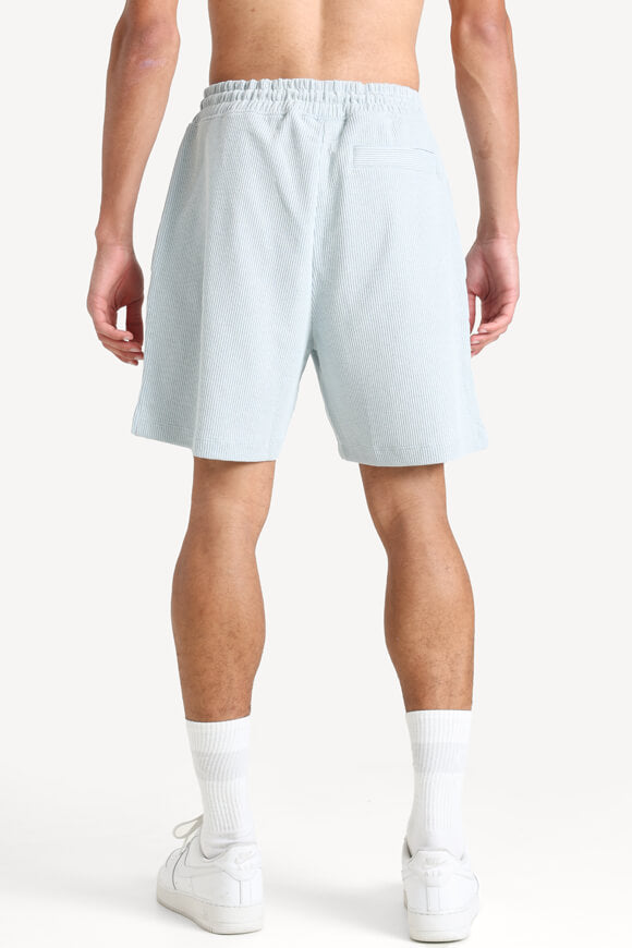 Shorts aus Waffelstoff - Light Blue