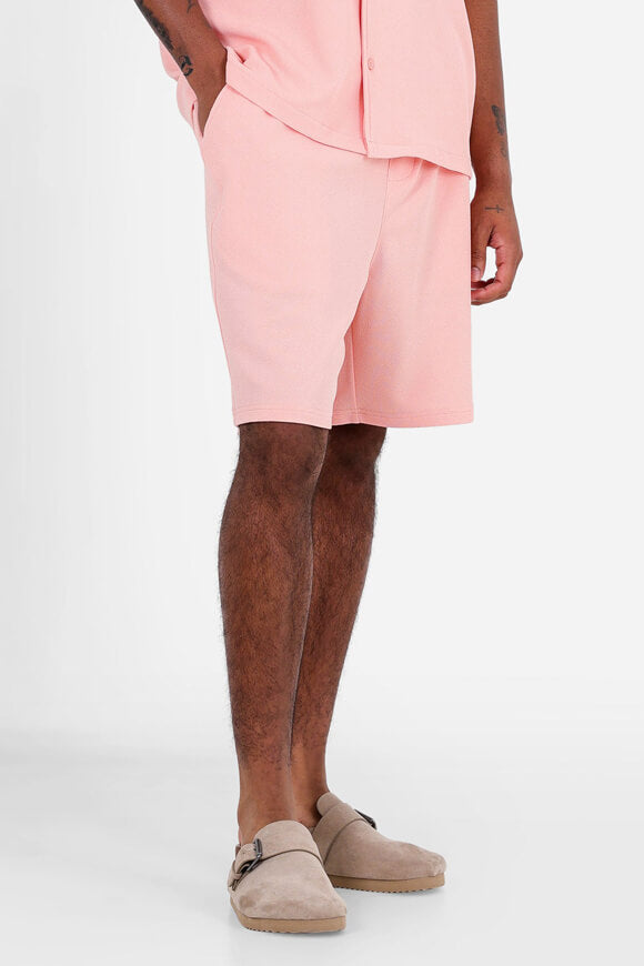 Shorts aus Kreppstoff - Salmon