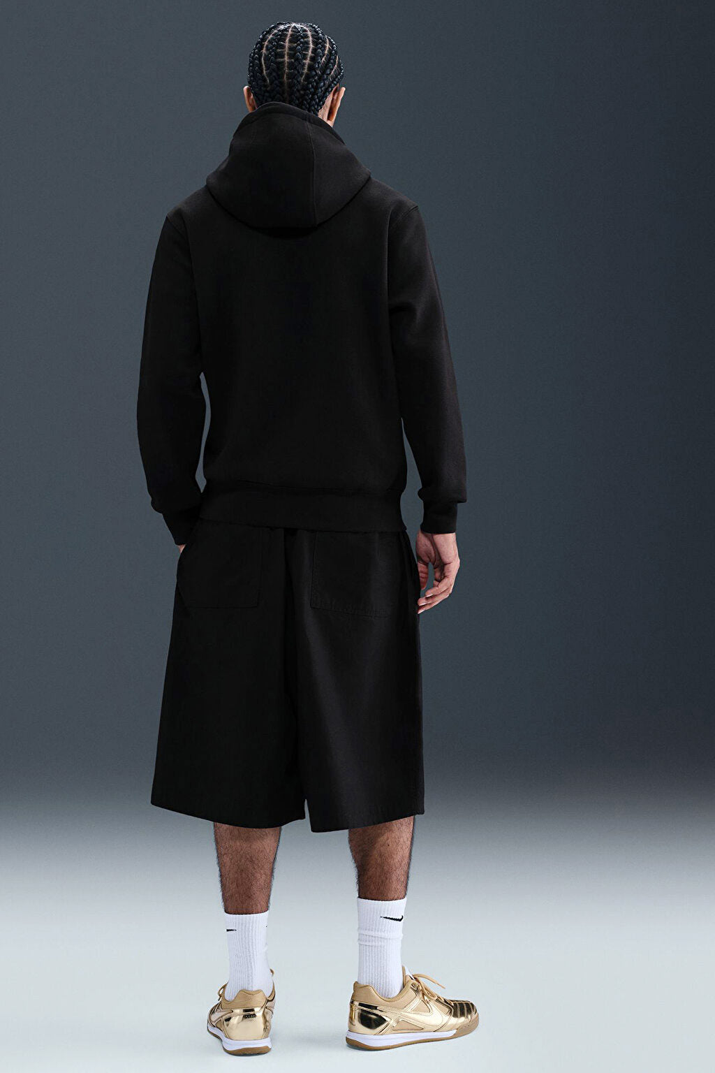 Kapuzensweatshirt - Black + Metallic Gold