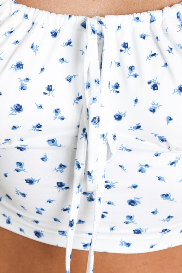 Off Shoulder Crop Shirt - Offwhite