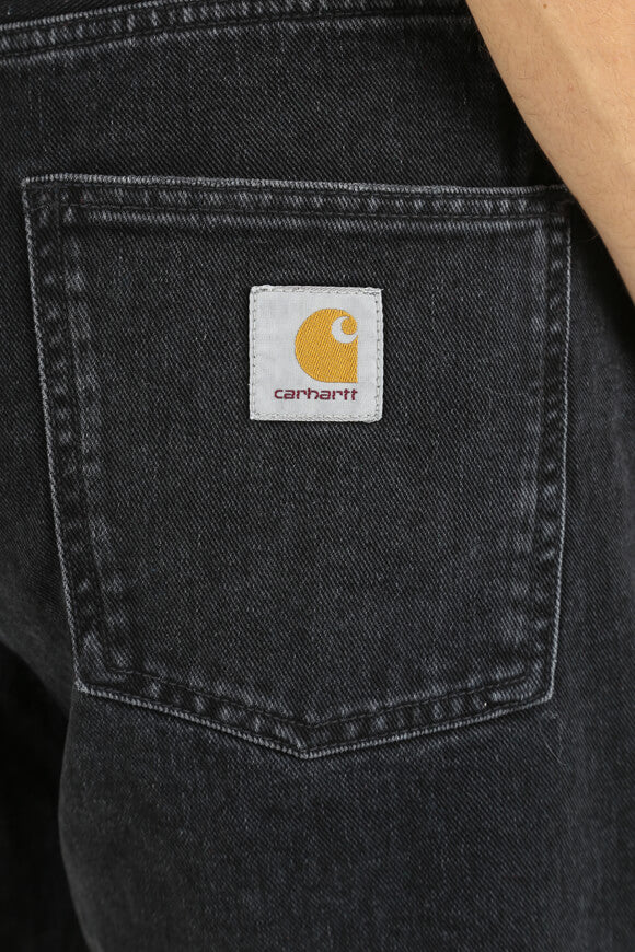 Newel Relaxed Tapered Fit Jeans - Black Stone Washed