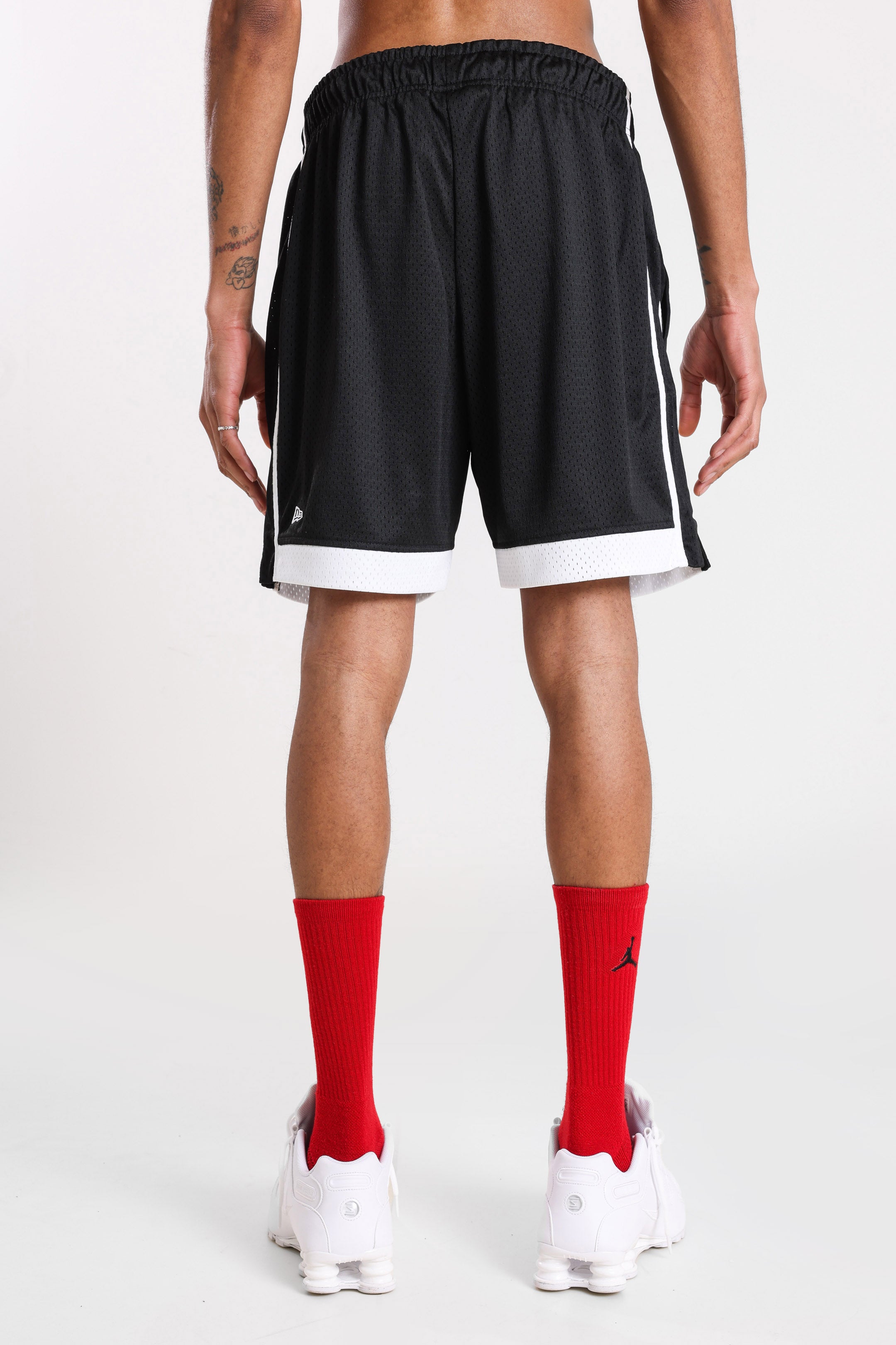 Short in rete mesh - Black + White