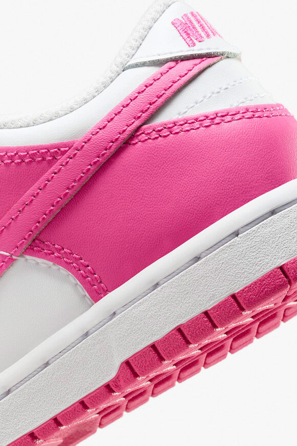 Baskets Dunk Kids - Blanc + Laser Fuchsia