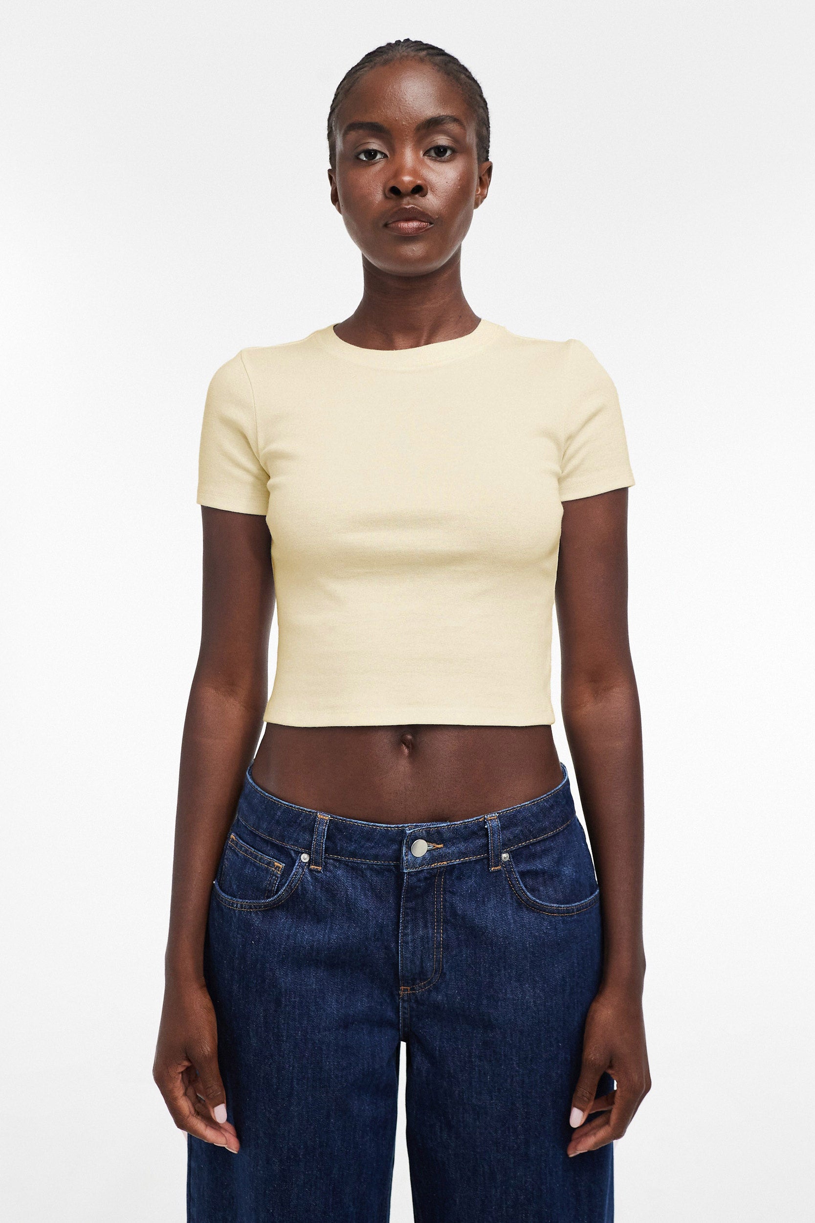 TSEVERYDAY cropped t-shirt - Buttercream
