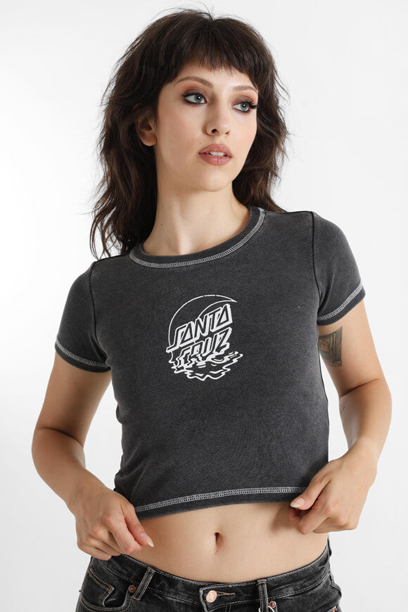 T-Shirt court - Black Acid Wash