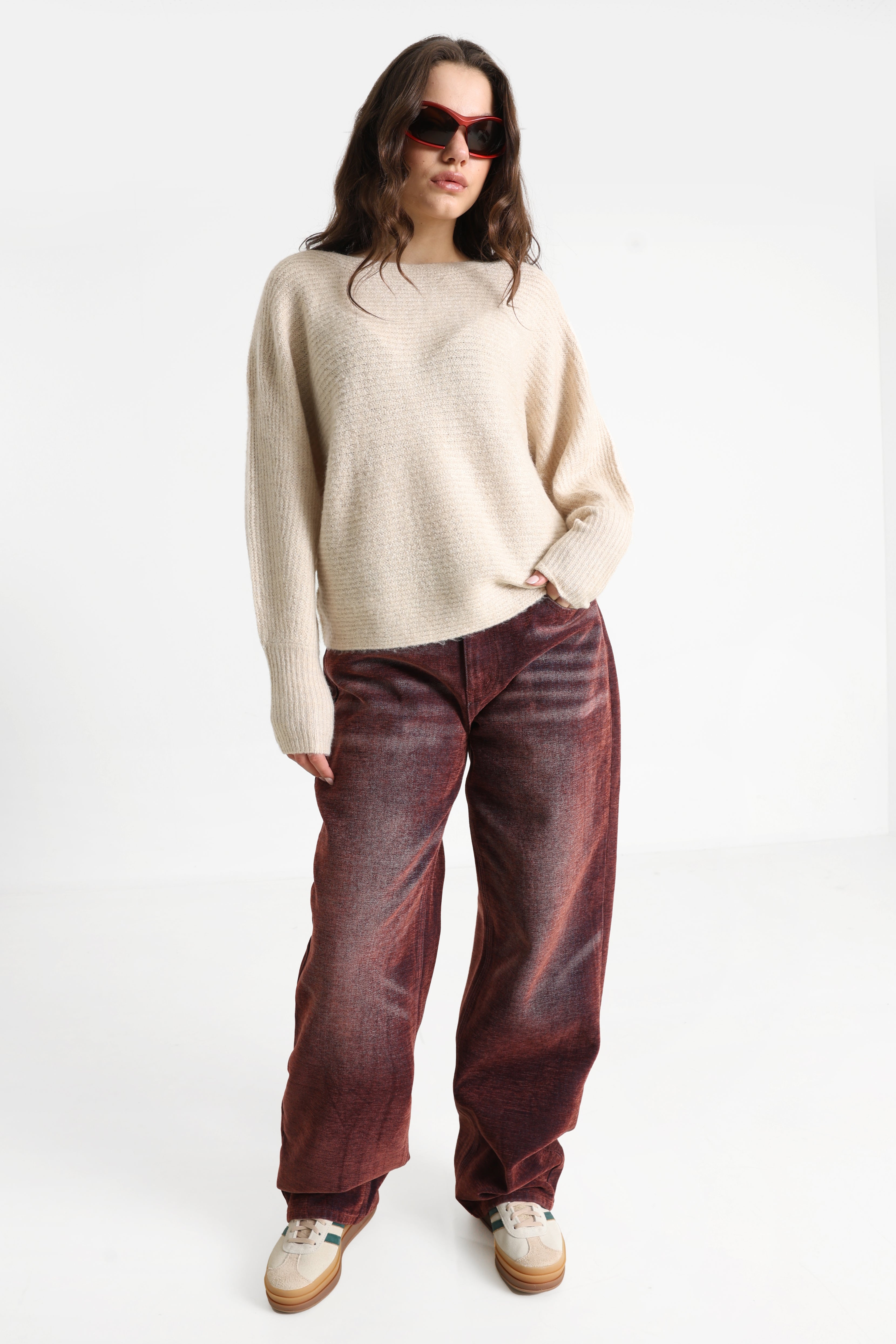 ONLDANIELLA - Maglione lavorato a maglia - ecrù melange