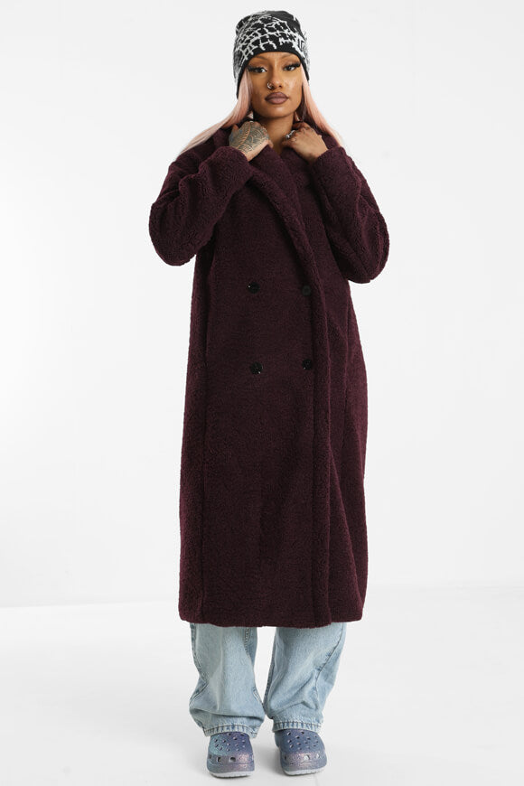 Teddy coat - Aubergine