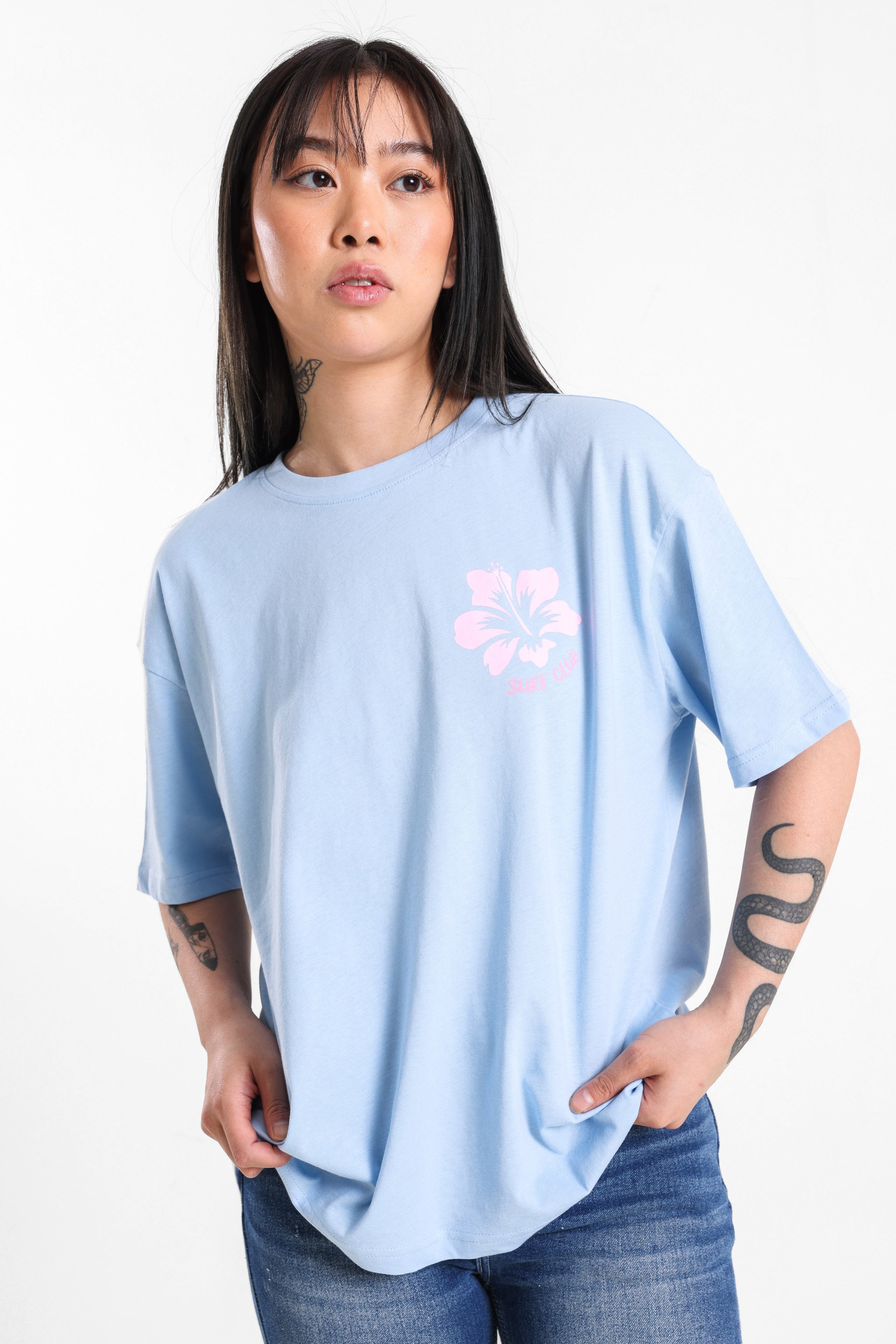 Oversize T-Shirt - Hellblau