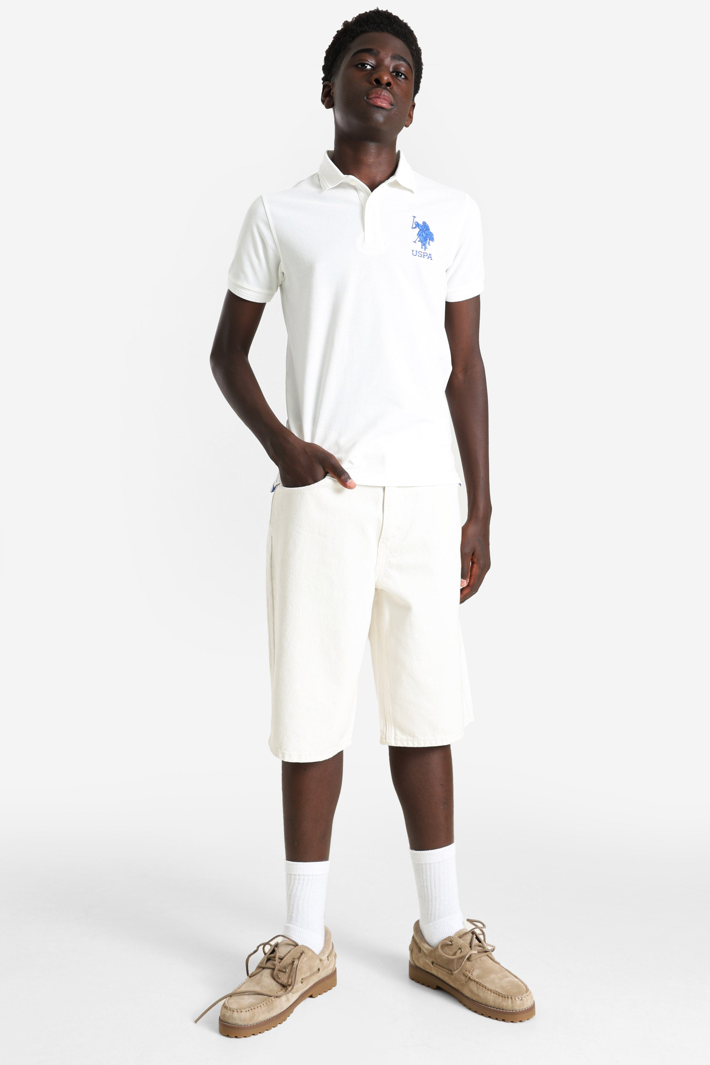Polo Farid - White + Royal