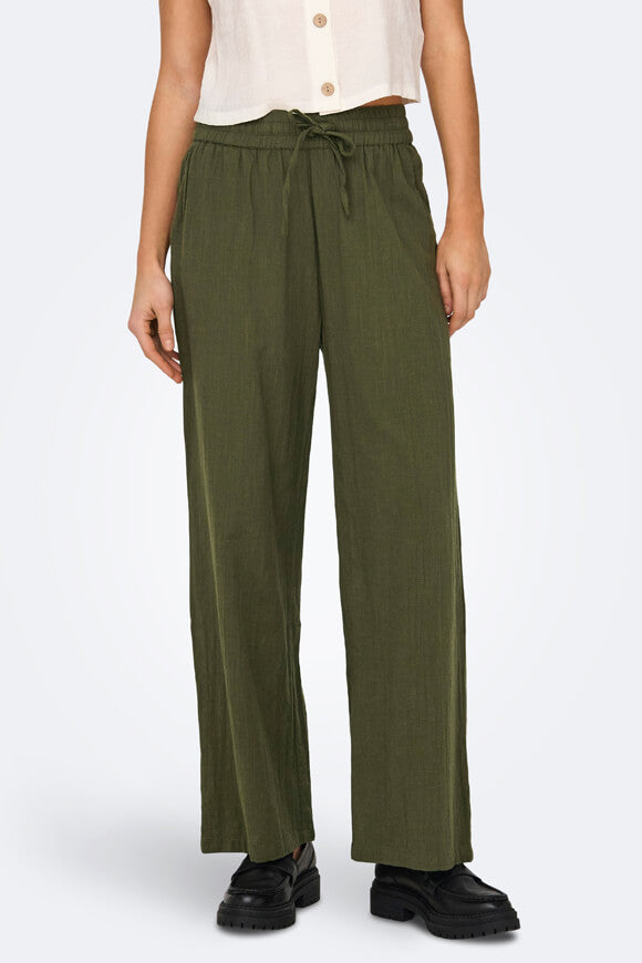 Pantaloni in tessuto Tiziana - Grape Leaf