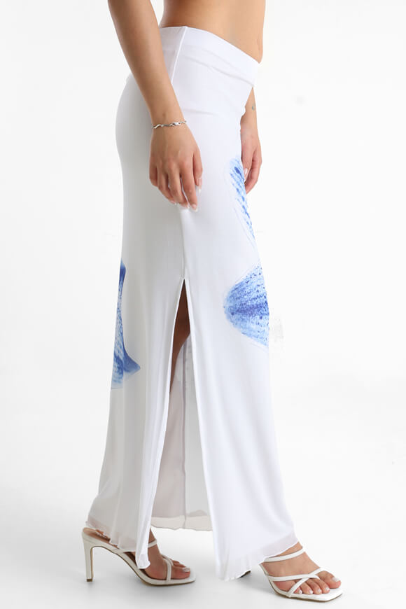 Mesh maxi skirt - white